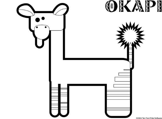 Okapi coloring 오카피(기린과)색칠