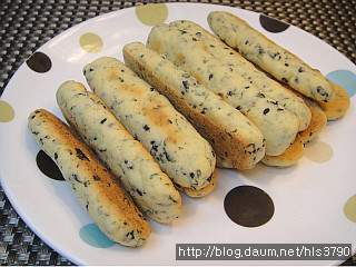 <NO오븐> 김밥싸고 남은 김으로  검은깨김쿠키*^^*