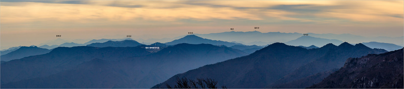 영남알프스 영축산(취서산) 조망도