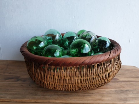 수작업에 바다그물 부레(유리볼)